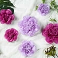 thumbnail image 1 of Efavormart Pack of 6 - Lavender and Eggplant Assorted Size Paper Peony Flowers - 7" | 9" | 11", 1 of 10