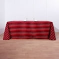thumbnail image 1 of Efavormart Perfect Picnic Inspired Black/Red Checkered 90x156" Polyester Tablecloths For Party Event Decor, 1 of 11