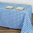 thumbnail image 1 of Efavormart Perfect Picnic Inspired Blue Checkered 90x132" Polyester Tablecloths For Party Event Decor, 1 of 9