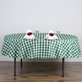 thumbnail image 1 of Efavormart Perfect Picnic Inspired Green/White Checkered 90" Round Polyester Tablecloths For Party Event Decor, 1 of 9
