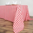 thumbnail image 1 of Efavormart Perfect Picnic Inspired Red/White Checkered 90x156" Polyester Tablecloths For Party Event Decor, 1 of 9