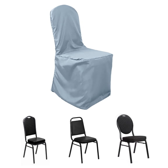 Efavormart Polyester Banquet Chair Covers Banquet Chair Covers - Wedding Reception Banquet Party Restaurant - Dusty Blue