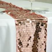 Efavormart Premium Blush Sequin Restaurant Table Top Runners For Weddings Birthday Banquets Decor Fit Rectangle and Round Table