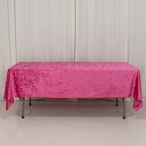 Efavormart Premium Crushed Velvet Rectangle Tablecloth 60"x102" Fuchsia - Soft Textured Feel Reusable Table Cover