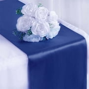 Efavormart Premium SATIN Table Top Runner For Weddings Birthday Party Fit Rectangle and Round Table 12" x 108" Royal Blue