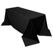 Efavormart Premium Velvet Black 90" x 132" Rectangle Tablecloth For Wedding Party Events