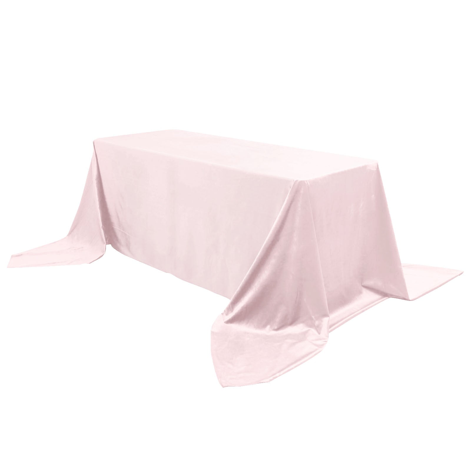 Efavormart Premium Velvet Rose Gold 90" x 156" Rectangle Tablecloth For