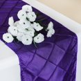 thumbnail image 1 of Efavormart Purple Premium Pintuck Table Top Runner For Weddings Birthday Party Banquets Decor Fit Rectangle and Round Table, 1 of 6
