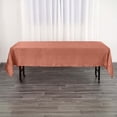 thumbnail image 1 of Efavormart Rectangle Satin Tablecloth, 60"x102" Smooth Oblong Washable Table Cloth, Decorative Silky Fabric Table Cover for Wedding, Party, Banquet- Terracotta, 1 of 10