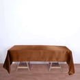 thumbnail image 1 of Efavormart Rectangle Satin Tablecloth, 60"x126" Smooth Oblong Washable Table Cloth, Decorative Silky Fabric Table Cover for Wedding, Party, Banquet- Brown, 1 of 11