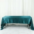 thumbnail image 1 of Efavormart Rectangle Satin Tablecloth, 60"x126" Smooth Oblong Washable Table Cloth, Decorative Silky Fabric Table Cover for Wedding, Party, Banquet- Peacock Teal Green, 1 of 10
