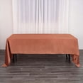 thumbnail image 1 of Efavormart Rectangle Satin Tablecloth, 60"x126" Smooth Oblong Washable Table Cloth, Decorative Silky Fabric Table Cover for Wedding, Party, Banquet- Terracotta, 1 of 11