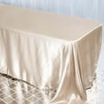 thumbnail image 1 of Efavormart Rectangle Satin Tablecloth, 90"x132" Smooth Oblong Washable Table Cloth, Decorative Silky Fabric Table Cover for Wedding, Party, Banquet- Beige, 1 of 10