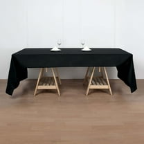 Efavormart Rectangle Tablecloth, 50"x120" Stain & Wrinkle Resistant Washable Table Cloth, Oblong Decorative Polyester Fabric Table Cover for Dining, Party, Wedding & Baby Shower- Black