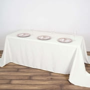 Efavormart Rectangle Tablecloth, 50"x120" Stain & Wrinkle Resistant Washable Table Cloth, Oblong Decorative Polyester Fabric Table Cover for Dining, Party, Wedding & Baby Shower- Ivory