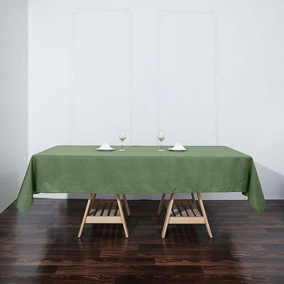 Efavormart Rectangle Tablecloth, 60"x102" Stain & Wrinkle Resistant Washable Table Cloth, Oblong Decorative Polyester Fabric Table Cover for Dining, Party, Wedding & Baby Shower- Willow