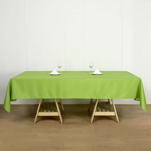 Efavormart Rectangle Tablecloth, 60"x102" Stain & Wrinkle Resistant Washable Table Cloth, Oblong Decorative Polyester Fabric Table Cover for Dining, Party, Wedding & Baby Shower- Lime Green