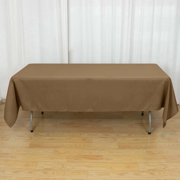 Efavormart Rectangle Tablecloth, 60"x102" Stain & Wrinkle Resistant Washable Table Cloth, Oblong Decorative Polyester Fabric Table Cover for Dining, Party, Wedding & Baby Shower- Taupe