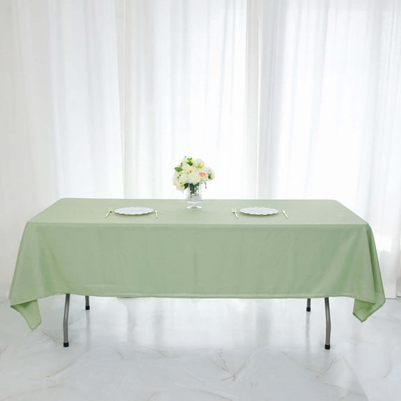 Efavormart Rectangle Tablecloth, 60"x126" Stain & Wrinkle Resistant Washable Table Cloth, Oblong Decorative Polyester Fabric Table Cover for Dining, Party, Wedding & Baby Shower- Sage Green