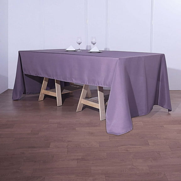 Efavormart Rectangle Tablecloth, 72"X120" Stain & Wrinkle Resistant Washable Table Cloth, Oblong Decorative Polyester Fabric Table Cover for Dining, Party, Wedding & Baby Shower- Amethyst
