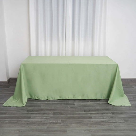 Efavormart Rectangle Tablecloth, 90"x132" Stain & Wrinkle Resistant Washable Table Cloth, Oblong Decorative Polyester Fabric Table Cover for Dining, Party, Wedding & Baby Shower- Sage Green