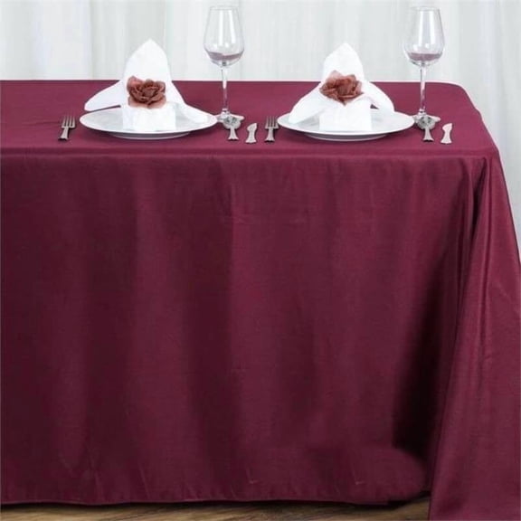 Efavormart Rectangle Tablecloth, 90"x156" Stain & Wrinkle Resistant Washable Table Cloth, Oblong Decorative Polyester Fabric Table Cover for Dining, Party, Wedding & Baby Shower- Burgundy