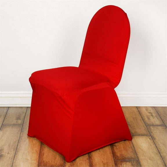 Efavormart 1 SET Red Stretchy Spandex Fitted Banquet Chair Cover Dinning Event Slipcover For Wedding Party Banquet Catering