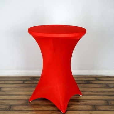 Efavormart Red Wholesale Stretchy Spandex Tablecover For Cocktail Table Wedding Party Bar Restaurant Tablecloth
