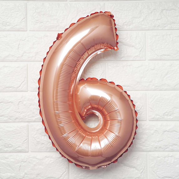 Efavormart Rose Gold 16" tall Alphabet Letters / Number Foil Balloons Party Wedding Decorations Graduation New Year Party- 6