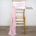 thumbnail image 1 of Efavormart Rose Gold | Blush Chiffon Curly Chair Sash, 1 of 9