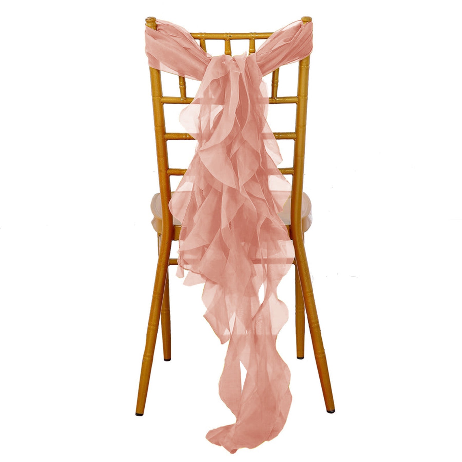 Efavormart Hunter Emerald Green Chiffon Curly Chair Sash