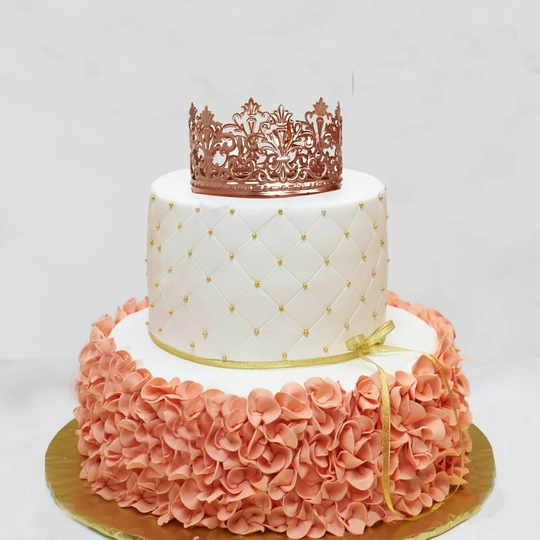 BalsaCircle 4 Gold Metal Crown Cake Topper Princess Kids Birthday Wedding  Party Decorations - Walmart.com