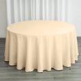 thumbnail image 1 of Efavormart Round Tablecloth, 120 Inch Stain & Wrinkle Resistant Washable Table Cloth, Decorative Polyester Fabric Table Cover for Banquet, Wedding, Dining - BEIGE, 1 of 10