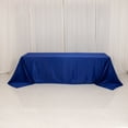 thumbnail image 1 of Efavormart Royal Blue Seamless Lamour Satin Rectangle Tablecloth - 90"x156" for 8 Foot Table With Floor-Length Drop, 1 of 11