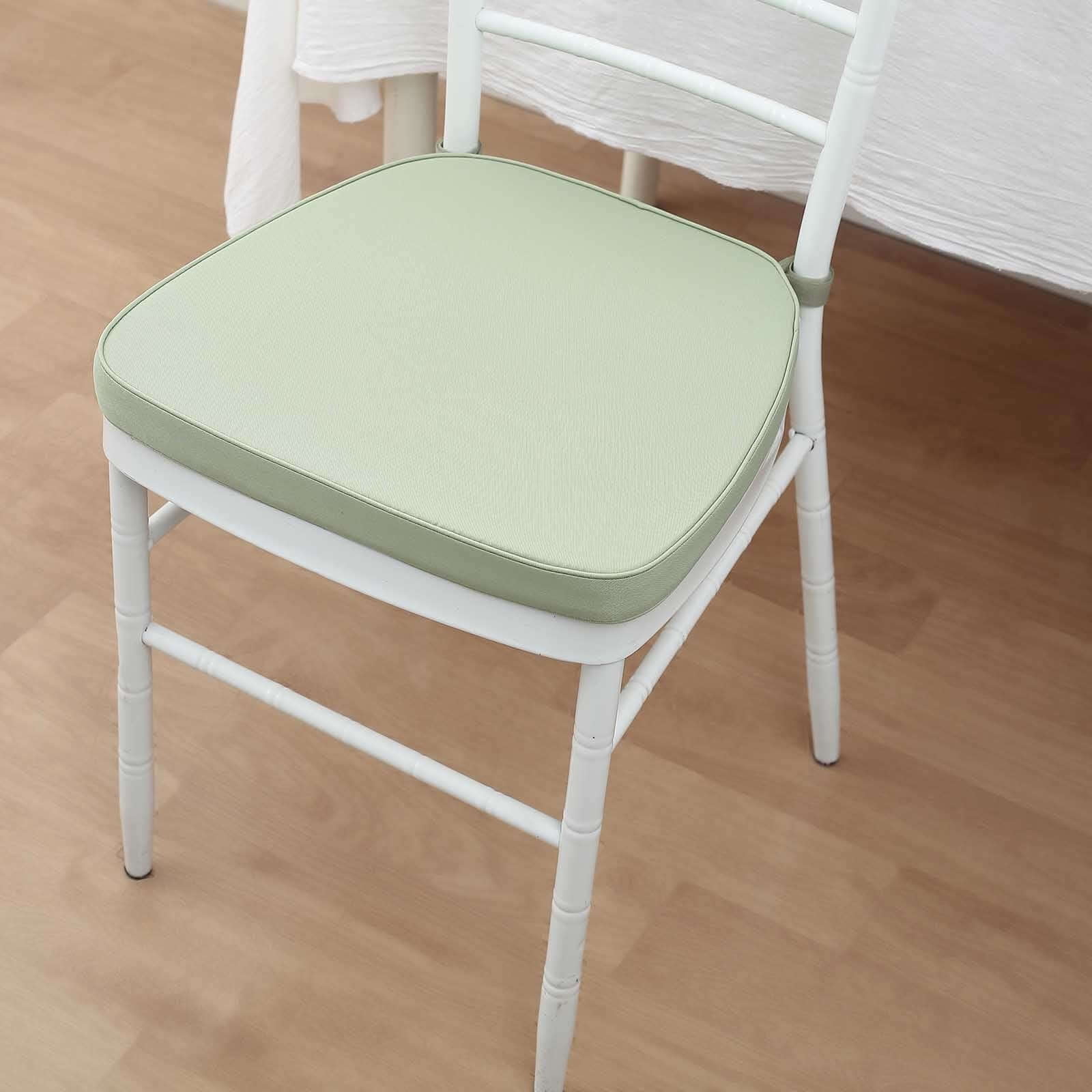 Efavormart Sage Green Chiavari Chair Pad, Memory Foam Seat Cushion With ...