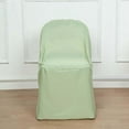 thumbnail image 1 of Efavormart Sage Green Polyester Folding Round Chair Cover, Reusable Or Disposable Stain Resistant Chair Cover For Wedding Party Event Banquet Catering, 1 of 11