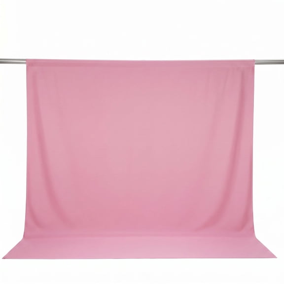 Efavormart Scuba Polyester Backdrop Curtain Pink 10ftx10ft Durable Flame Resistant Wrinkle-Free Event Drape Panel With Rod Pocket