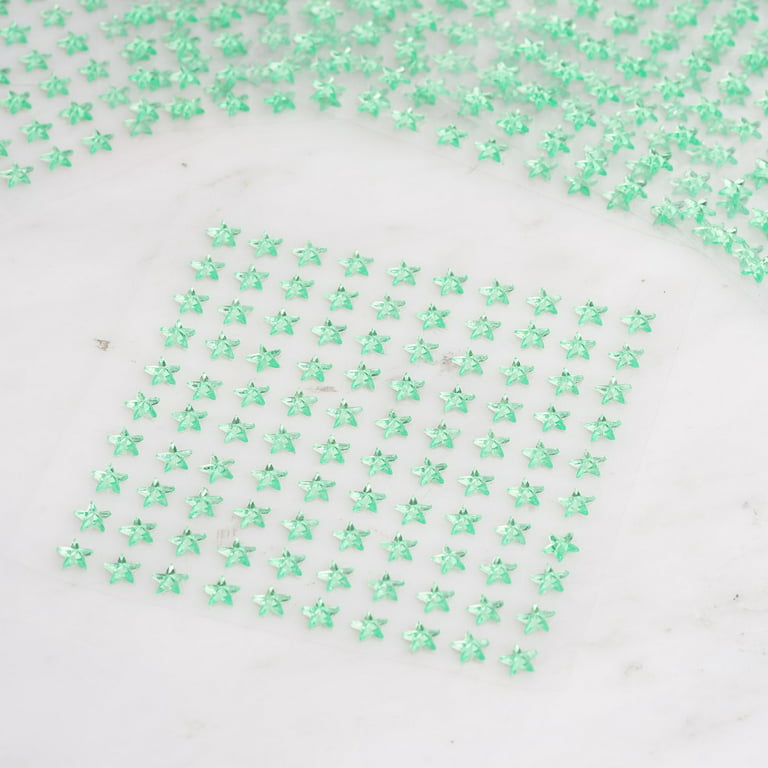 Efavormart Self Adhesive Diamond Rhinestone Star shape Peel Stickers For  Car Mobile PC Wedding Decoration- Apple Green - 600 PCS 