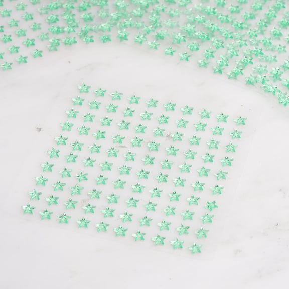 Efavormart Self Adhesive Diamond Rhinestone Star shape Peel Stickers For Car Mobile PC Wedding Decoration- Lime Green - 600 PCS
