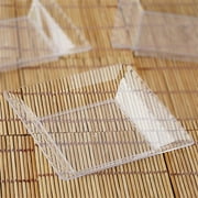 Efavormart Set of 12 - 4" Clear Mini Plastic Appetizer Plates, Square Disposable Dessert Plates for Wedding, Birthday, Reception, Buffet, Upscale Occasions, Catered, Restaurants