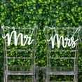 thumbnail image 1 of Efavormart Set Of 2 | White Wood Mr And Mrs Chair Signs, Wedding Photo Booth Props, Calligraphy Wall Hanging Decor - 12"X6", 1 of 10