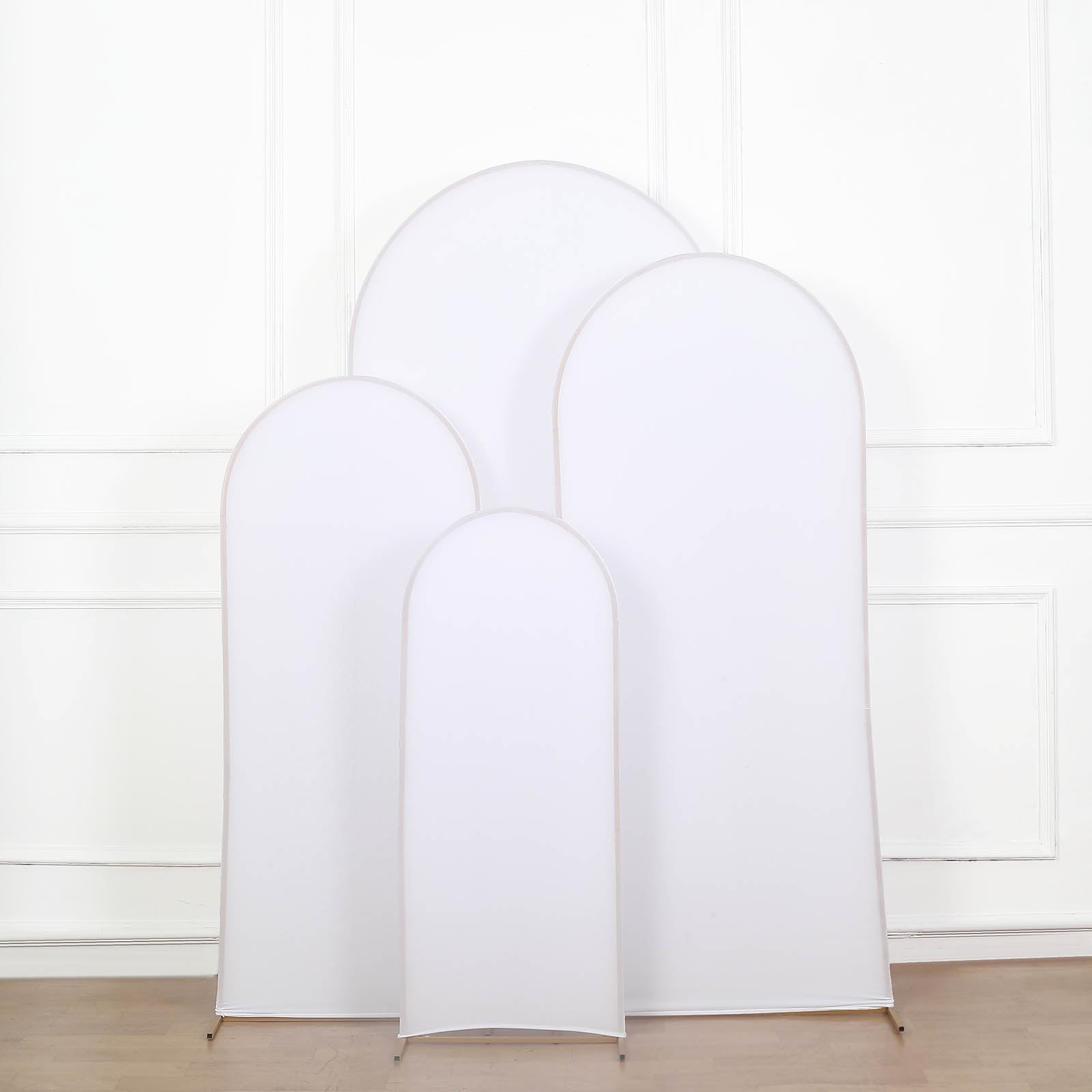 White Arch Backdrop Stand Frame Double-sided Fabric Spandex Cover Elastic  Arched Chiara Wall Panel Round Party Photo Birthday Shower Wedding -   Norway