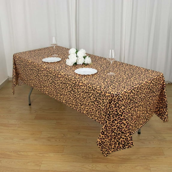 Efavormart Set Of 5 | 54"X108" Animal Safari Theme Waterproof Plastic Tablecloths, Children's Party Jungle Theme Disposable Table Covers