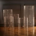 thumbnail image 1 of Efavormart Set Of 5 | Clear Acrylic Cylinder Plinth Display Box Stands, Pillar Pedestal Props With Hanging Hooks, 1 of 10