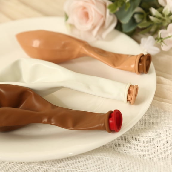 Efavormart Set of 124 Tan Brown Biodegradable Balloon Garland Kit, Boho Chic Double Layered Extra Strong Latex Party Balloon Arch