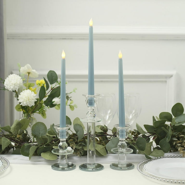Pair of Taper Candles in Dusty Blue Pair of Taper Candles in Dusty Blue