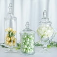 "Efavormart Set of 3 Clear Glass Candy Jars Decorative Display, Small
