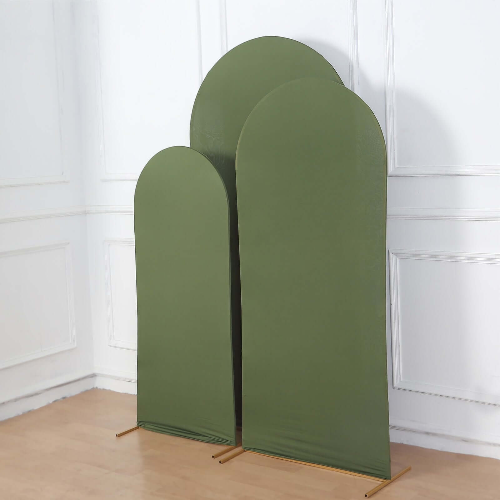 Efavormart Set of 3 | Matte Olive Green Spandex Fitted Wedding Arch ...