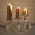 thumbnail image 1 of Efavormart Set of 3 Silver Mercury Glass Pillar Candle Holders - 7" | 8.5" | 10", 1 of 5
