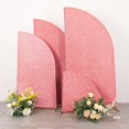 thumbnail image 1 of Efavormart Set of 4 Rose Gold Chiara Backdrop Stand Covers Shimmer Tinsel Finish, Fitted Covers For Half Moon Wedding Arches - 2.5ft, 5ft, 6ft, 7ft, 1 of 11